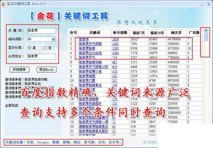 金花关键词工具