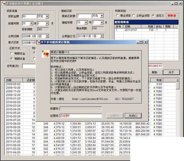 多功能房贷提前还款计算器