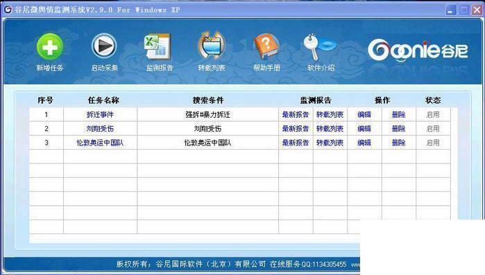 谷尼微舆情监测系统