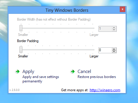 Tiny Windows Borders