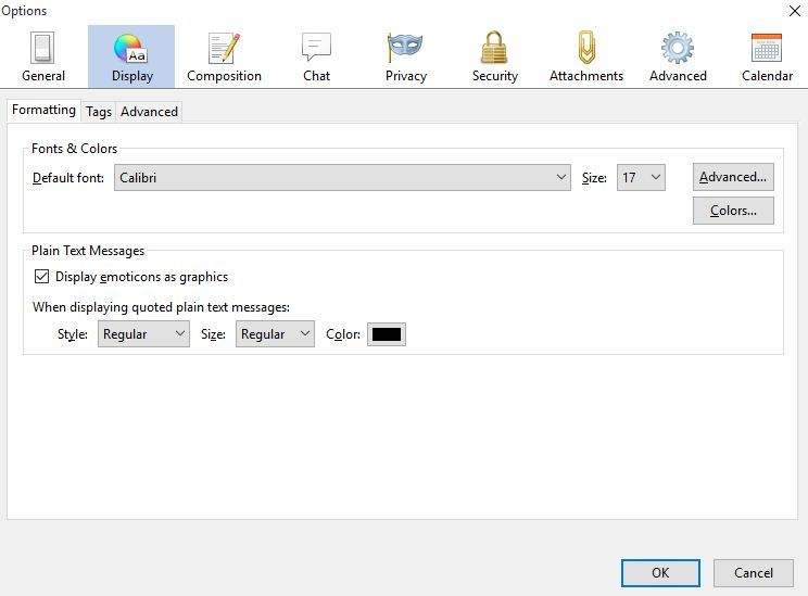 Mozilla Thunderbird64.0