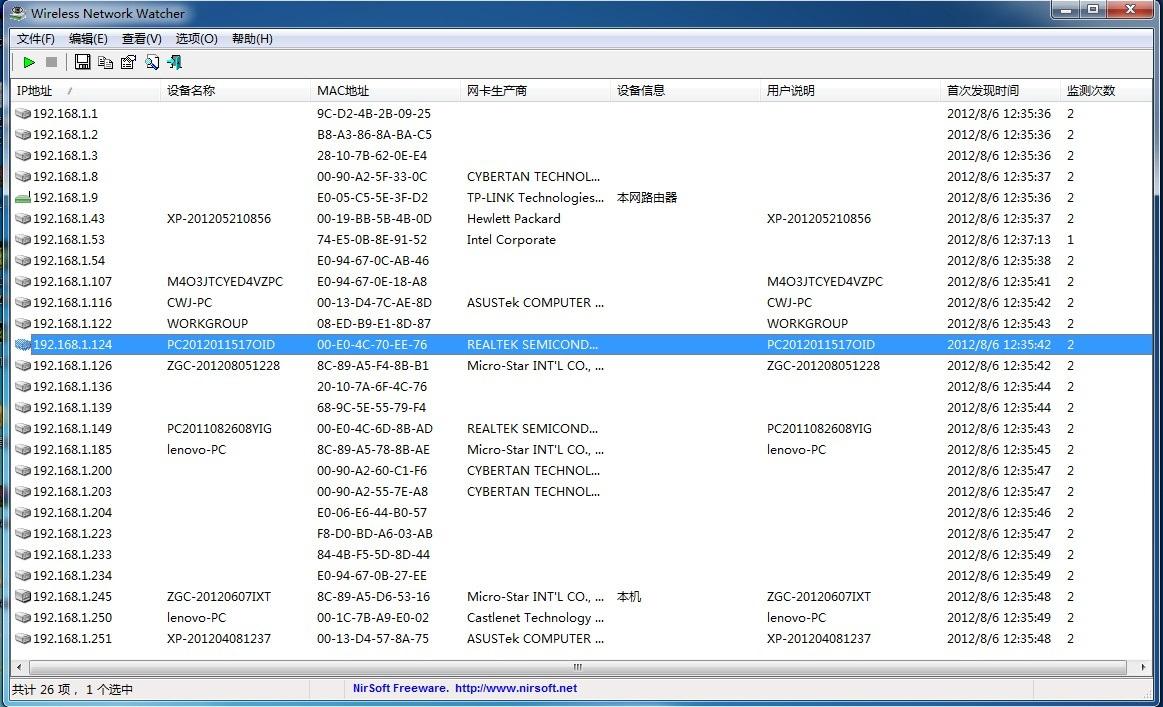 Wireless Network Watcher2.19
