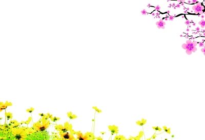 清淡花背景矢量图2