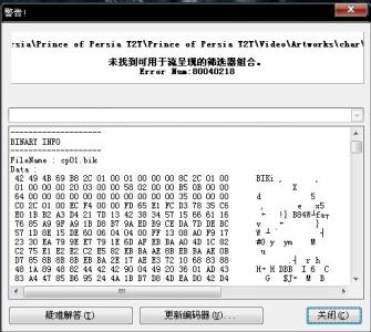 bik格式播放器BinkVideoPlayer