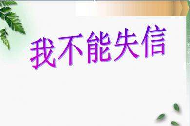 我不能失信PPT教学课件