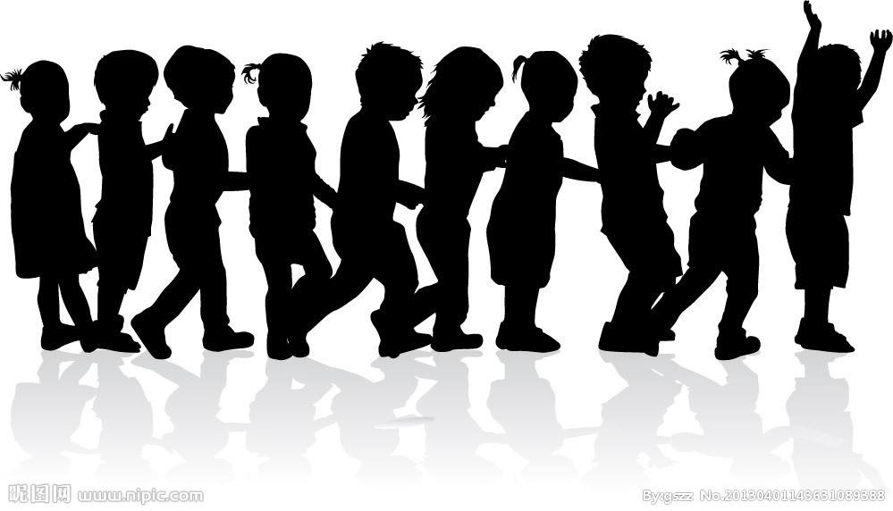3款人物剪影插画矢量图