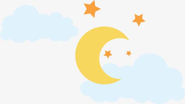 星星月亮卡通矢量图
