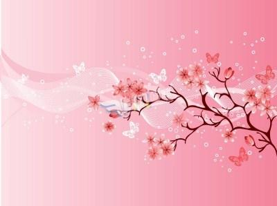 矢量绚丽花卉边框设计