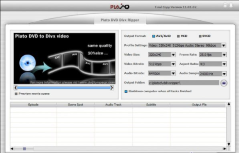 PlatoDVDtoDivxRipper(DVD视频转换)