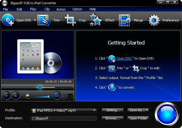 iPad转换器（BigasoftDVDtoiPadConverter）