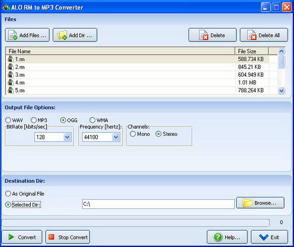 AloRMtoMP3Converter音频格式转换
