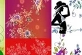 ps矢量女性花朵背景笔刷