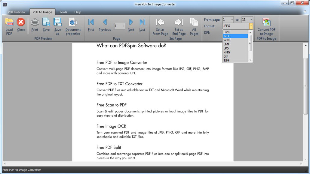 pdf转图片工具(FreePDFtoImageConverter)