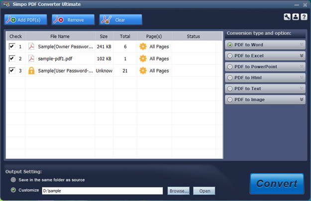 SimpoPDFConverter(pdf转换)
