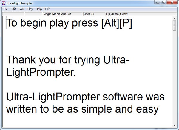 提词器软件(Ultra-LightPrompter)