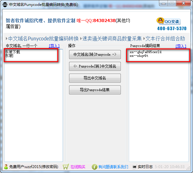 中文域名转码系统php版