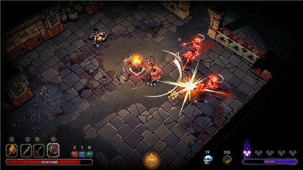 《无间冥寺》（CurseoftheDeadGods）是一款由PasstechGames开发的Roguelike类的动作冒险游戏。游戏在今日（2020年3月4日）上架了Steam并开启了EA阶段。《无间冥寺》由PasstechGames工作室开发，FOCUS浮世负责发行。游戏中玩家的探索的路线是随机的，神庙有30多种基础配置，但每次探索时也会有房间布局、敌人配置上的不同。玩家能使用多种武器，动作手感很不错，并且攻防系统都值得学习、探索。