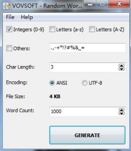Random Wordlist Generator