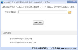WORD邮件合并文件拆分 