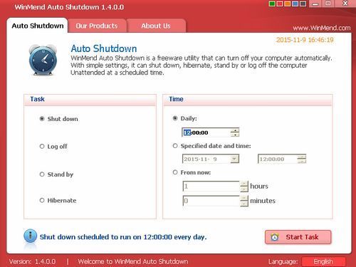 WinMend Auto Shutdown 定时关机