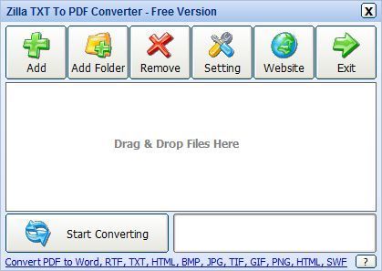 Zilla TXT To PDF Converter 