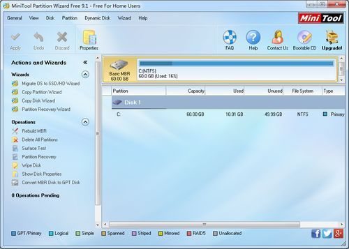 MiniTool Partition Wizard Free