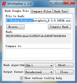 WinHasher 