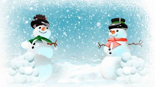 萌雪人雪球大战屏保