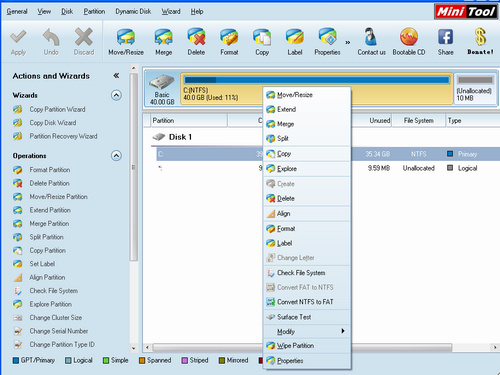Partition Wizard 