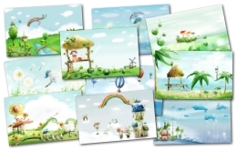 壁纸精选：童话夏天插画