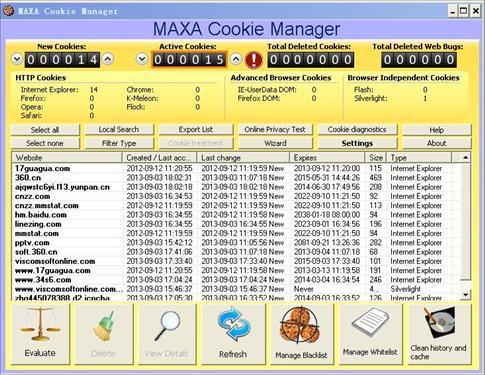 MAXA Cookie Manager