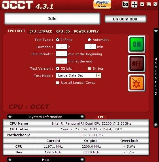 电源测试 OCCT