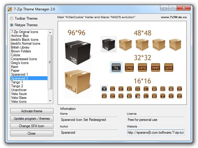 7-Zip 图标界面美化工具
